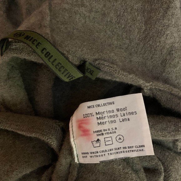 Nice Collective Merino Wool Sleeveless Hoodie XXL tight Gently worn - Picture 5 of 5